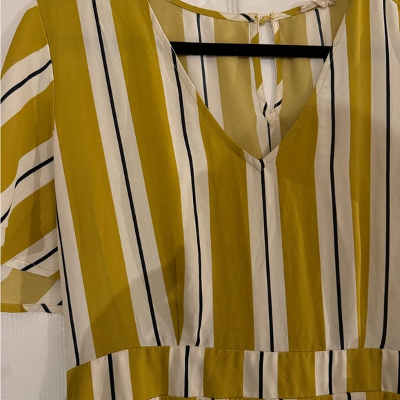Striped Yellow and White Dress - Picture 2 of 9
